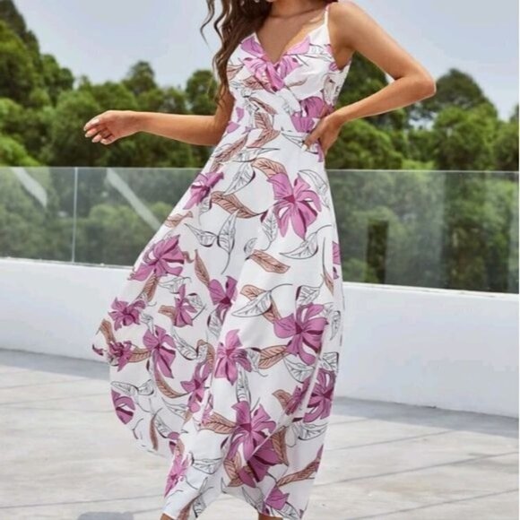PREMIUM BRAND AND QUALITY FLORAL, BACKLESS CAMI SPECIAL EVENT MAXI DRESS - Picture 6 of 8